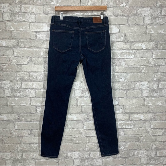 MADEWELL the SKINNY SKINNY JEANS. DARK WASH. SIZE WOMEN'S 29x32 **flawed** - Picture 2 of 9